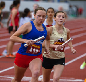 Trinity Christian, University boys sit second; Morgantown, UHS girls hold top spots after Day 1 at 2025 state track and field meet
